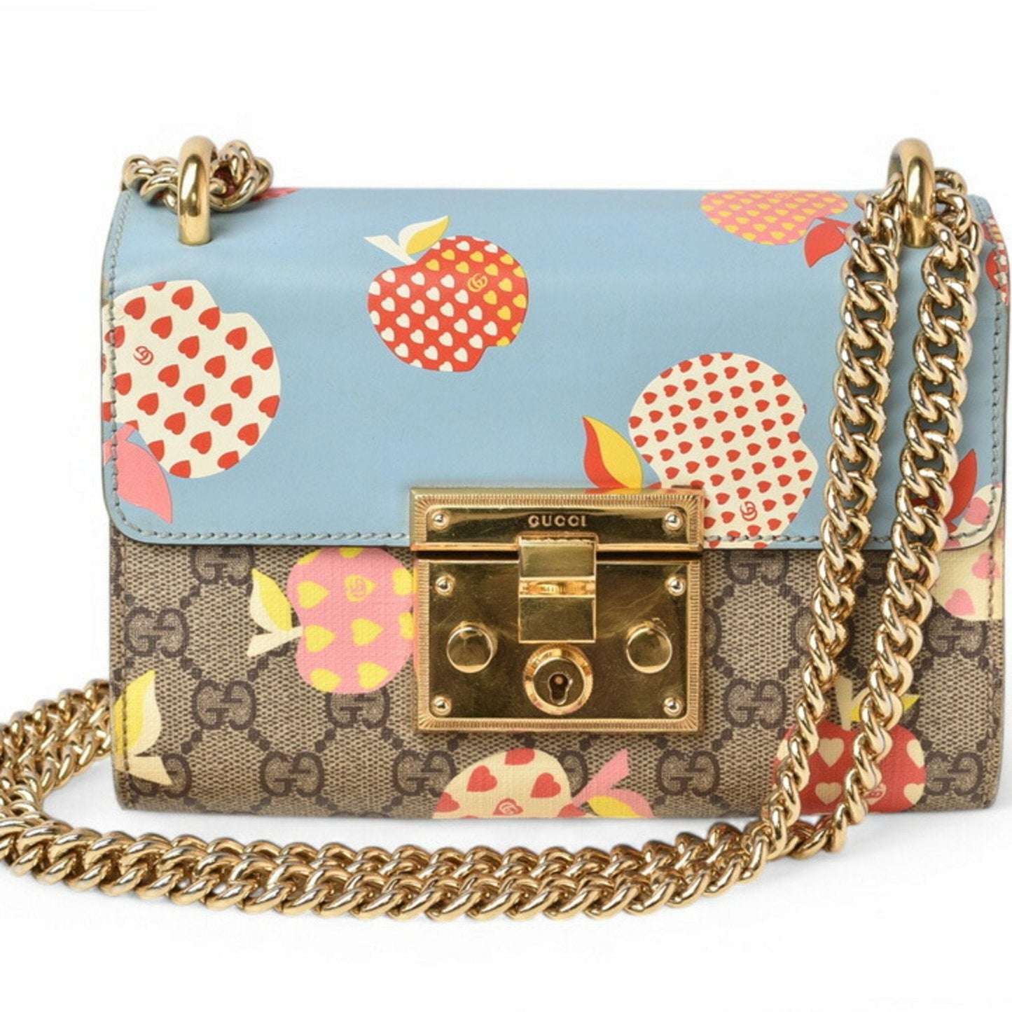 Gucci Beige Blue Brown Gg Supreme Shoulder Bag ()