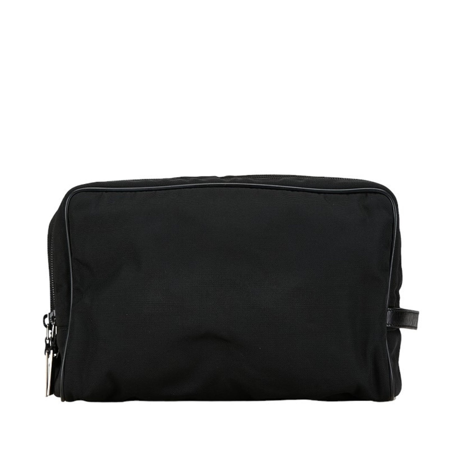 Gucci Black Nylon Leather Clutch Bag ()