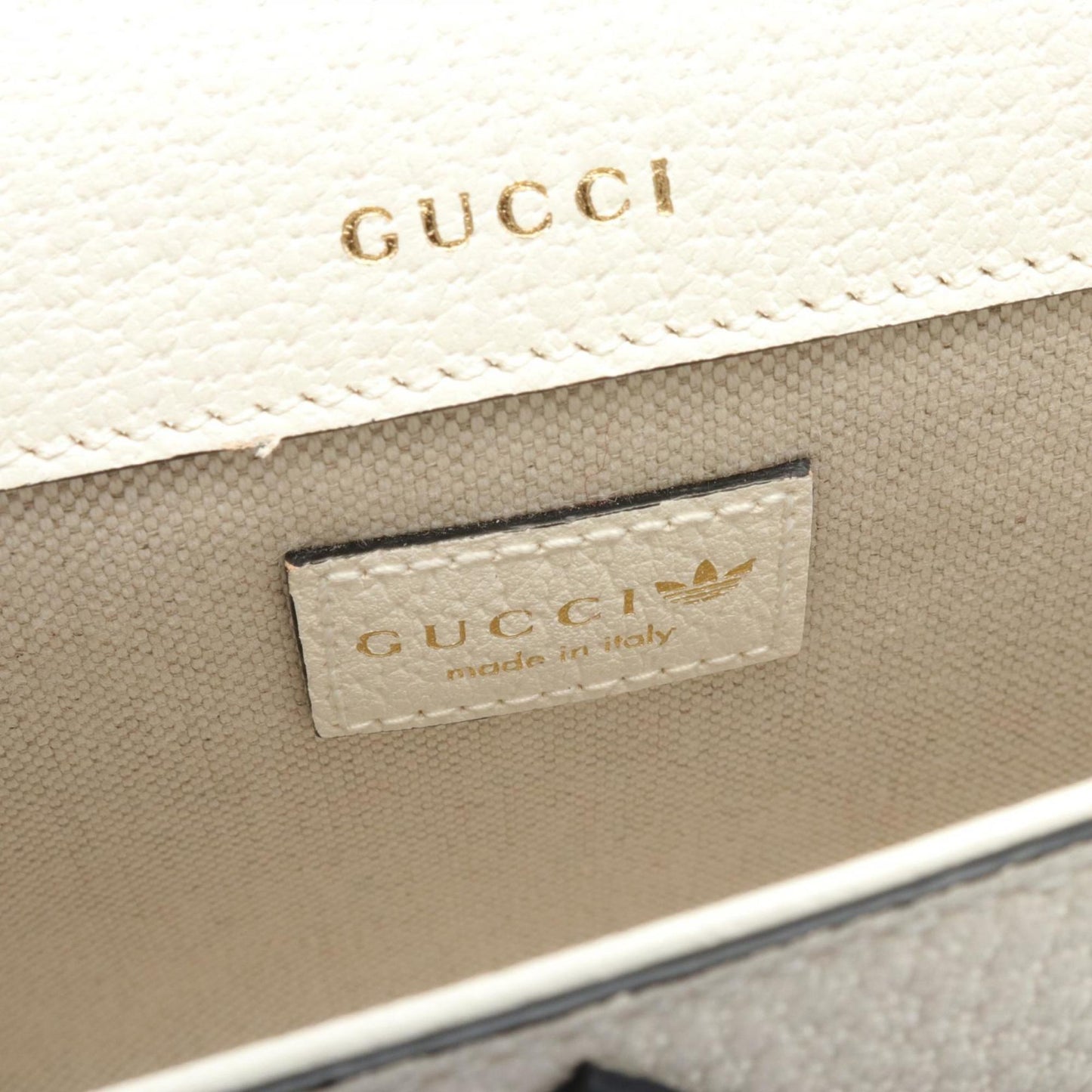 Gucci Black Multi-Color White Leather Shoulder Bag