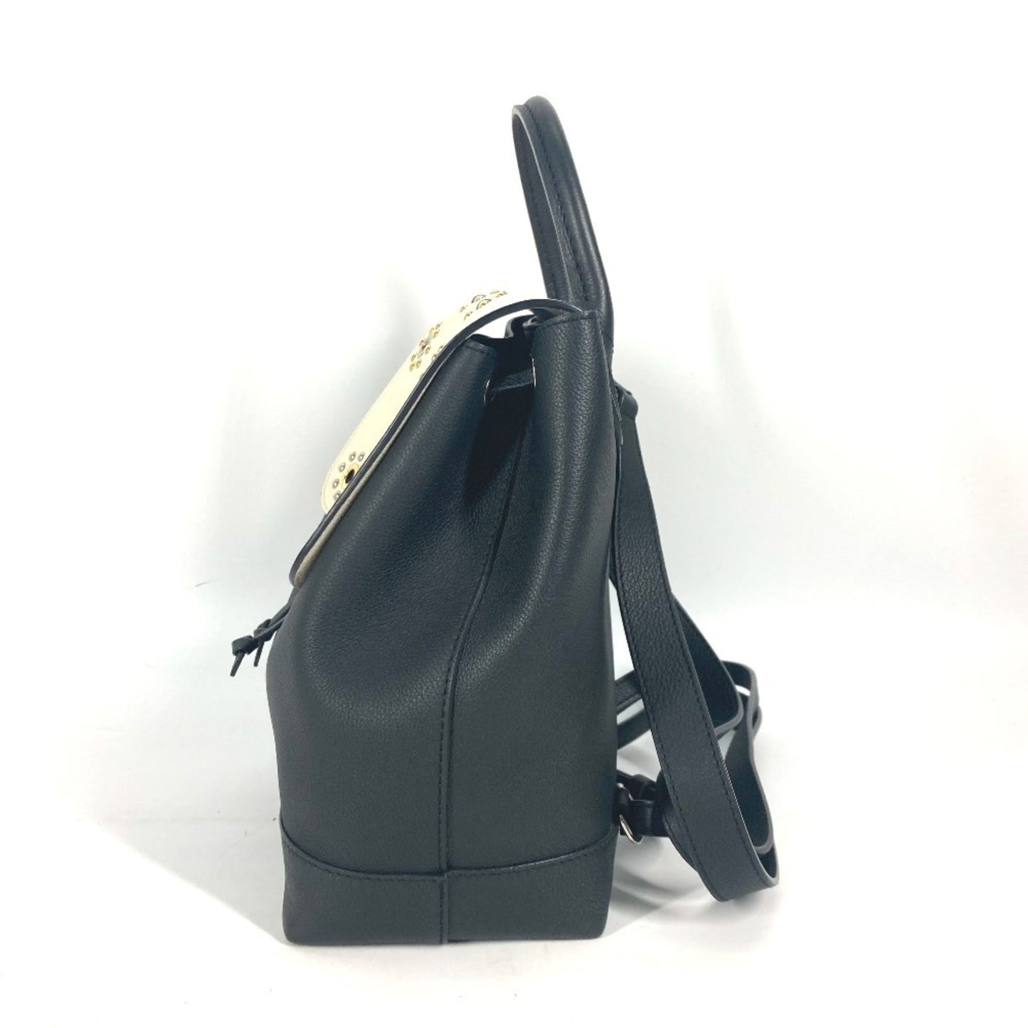 Louis Vuitton Black White Leather Backpack
