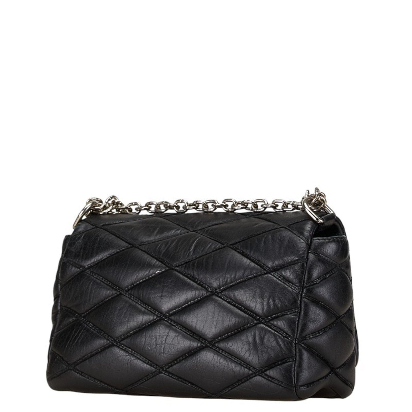 Louis Vuitton Malletage Black Noir Leather Shoulder Bag