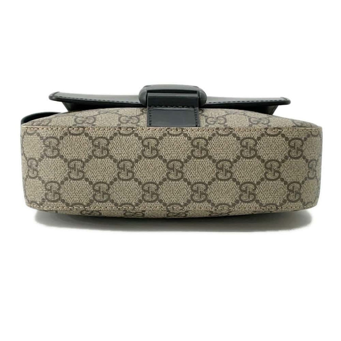 Gucci Beige Black Gg Supreme Leather Messenger Bag Shoulder Bag