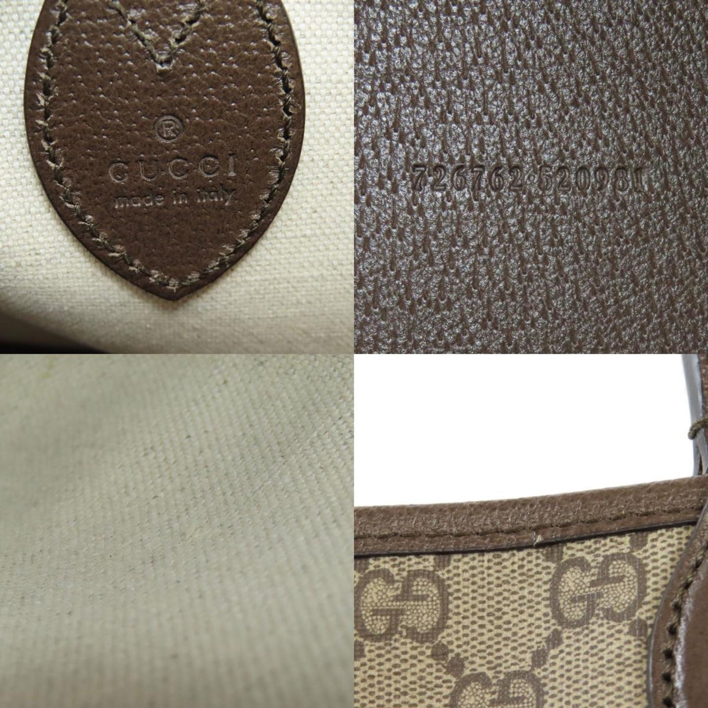 Gucci Brown Pvc Tote Bag