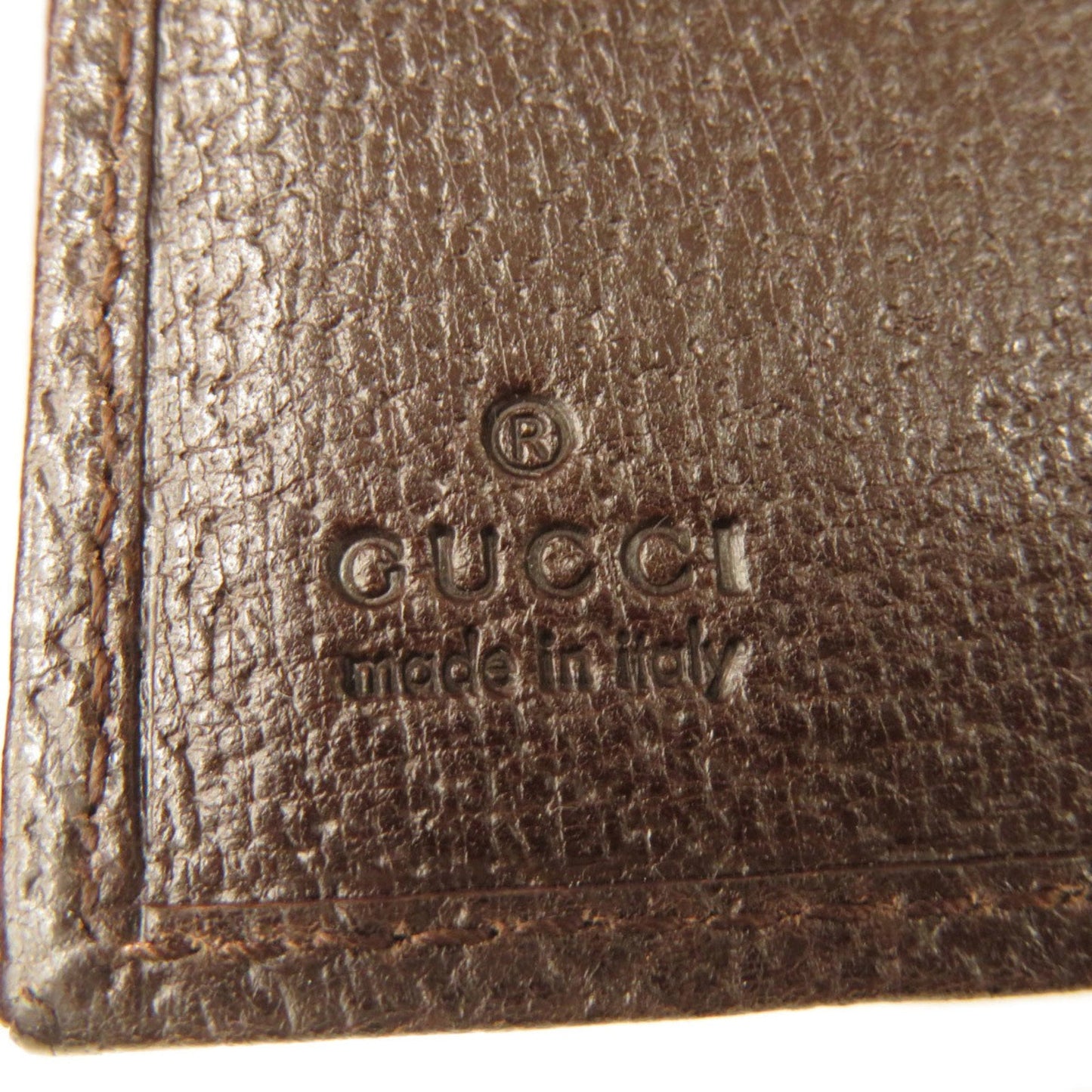 Gucci Brown Canvas Leather Wallet (Bi-Fold)