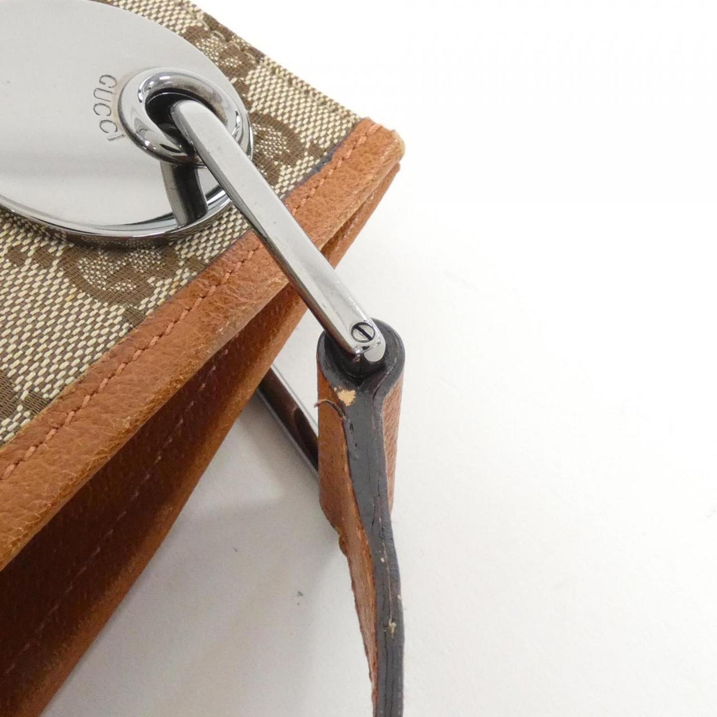 Gucci Beige Orange Gg Canvas Shoulder Bag
