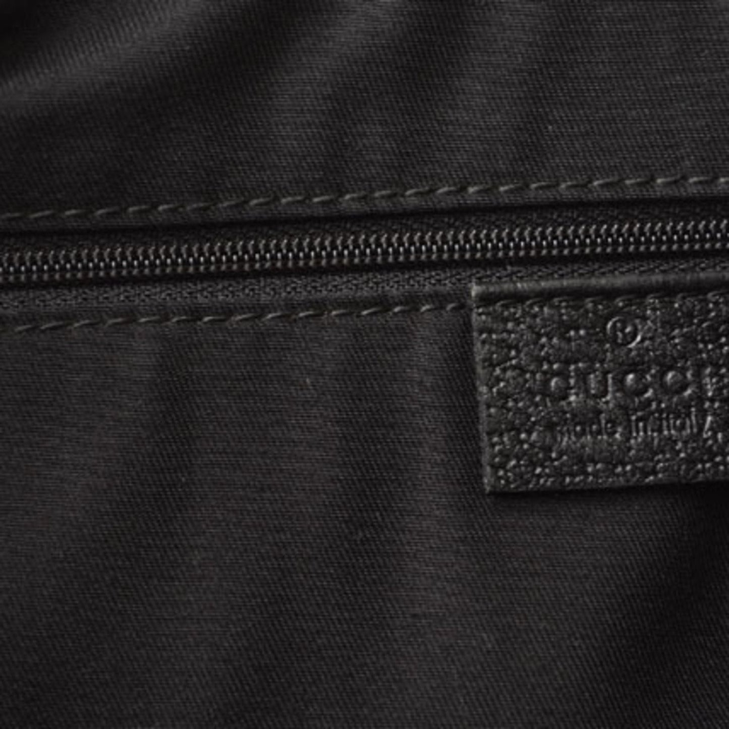 Gucci Black Canvas Leather Handbag