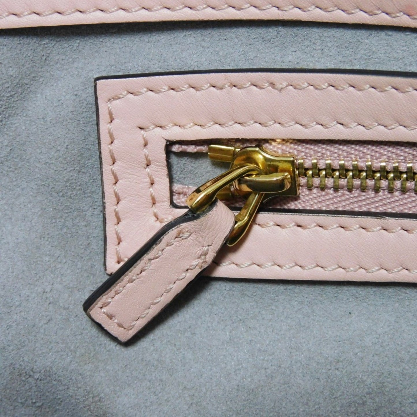 Gucci Light Pink Bamboo Leather Handbag