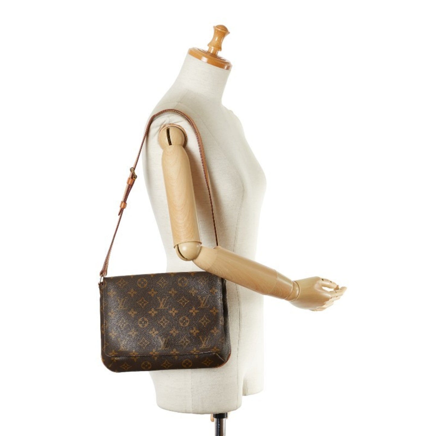 Louis Vuitton Brown Pvc Leather Handbag Shoulder Bag