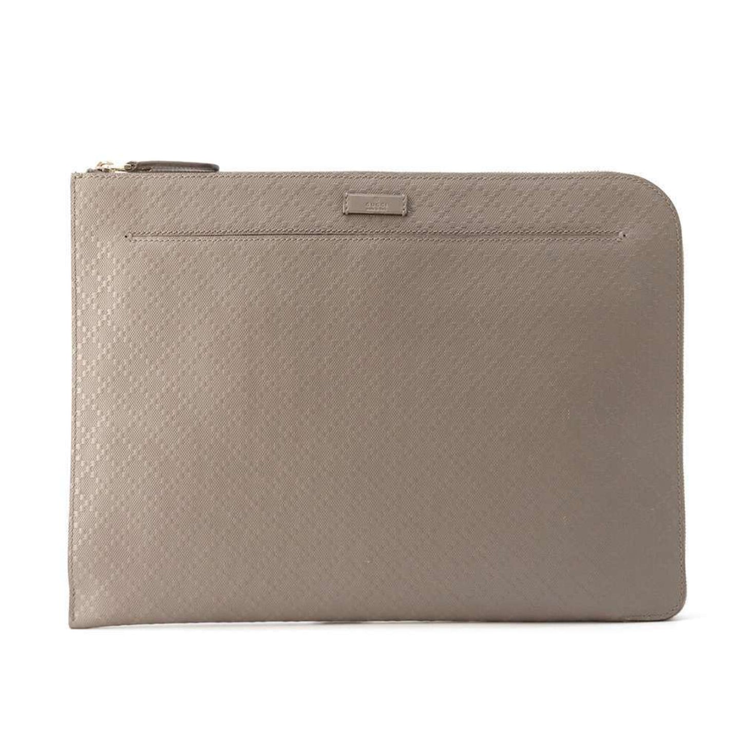 Gucci Grayish Leather Clutch Bag ()