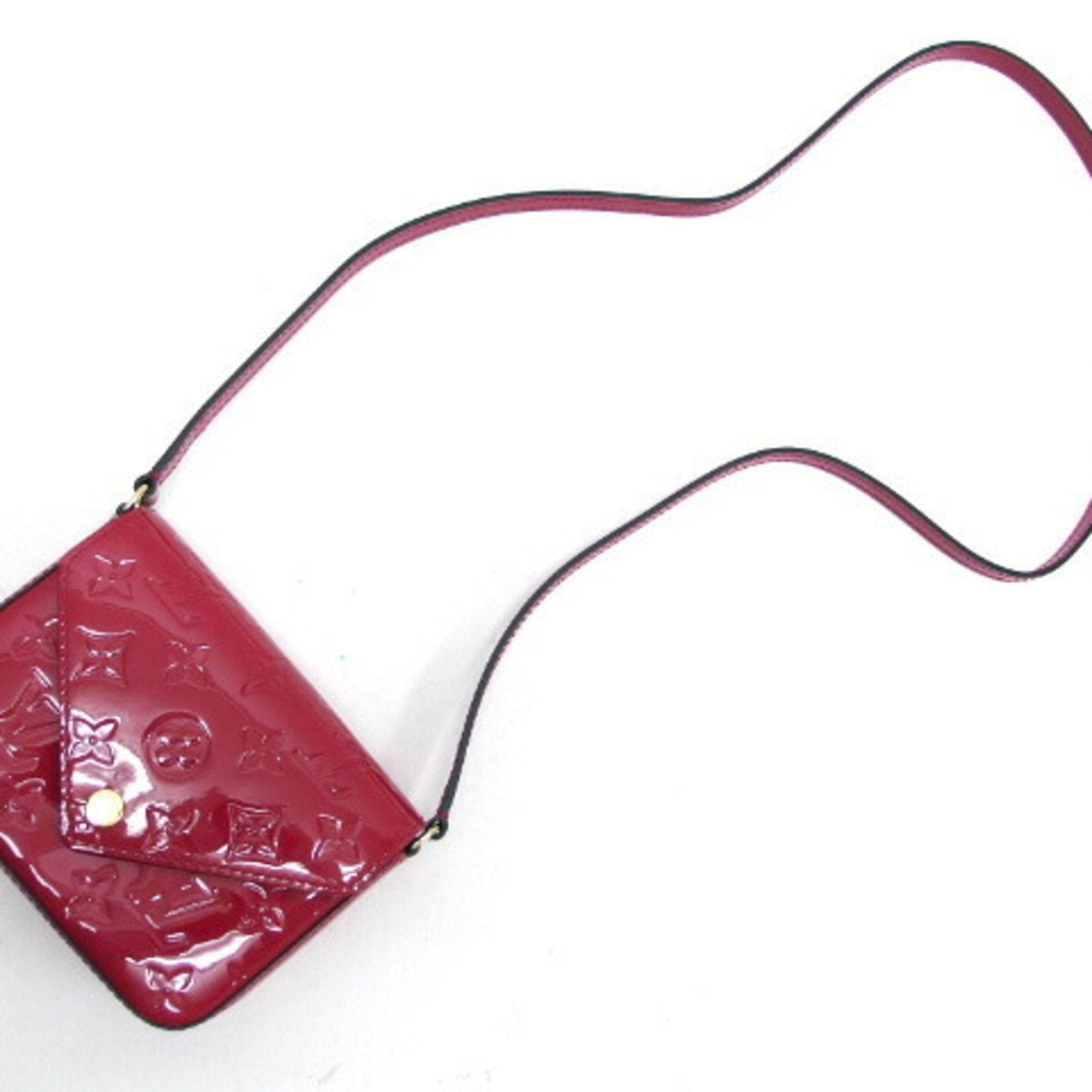Louis Vuitton Monogram Vernis Indian Rose Pink Monogram Vernis Pochette Shoulder Bag