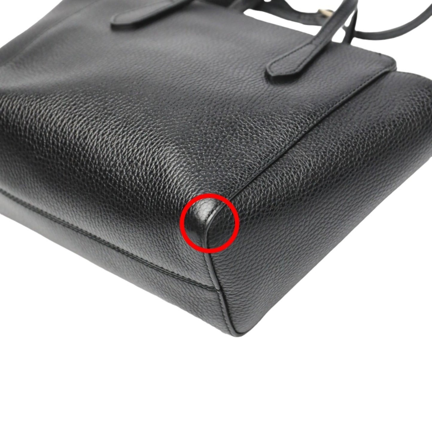 Gucci Black Leather Tote Bag