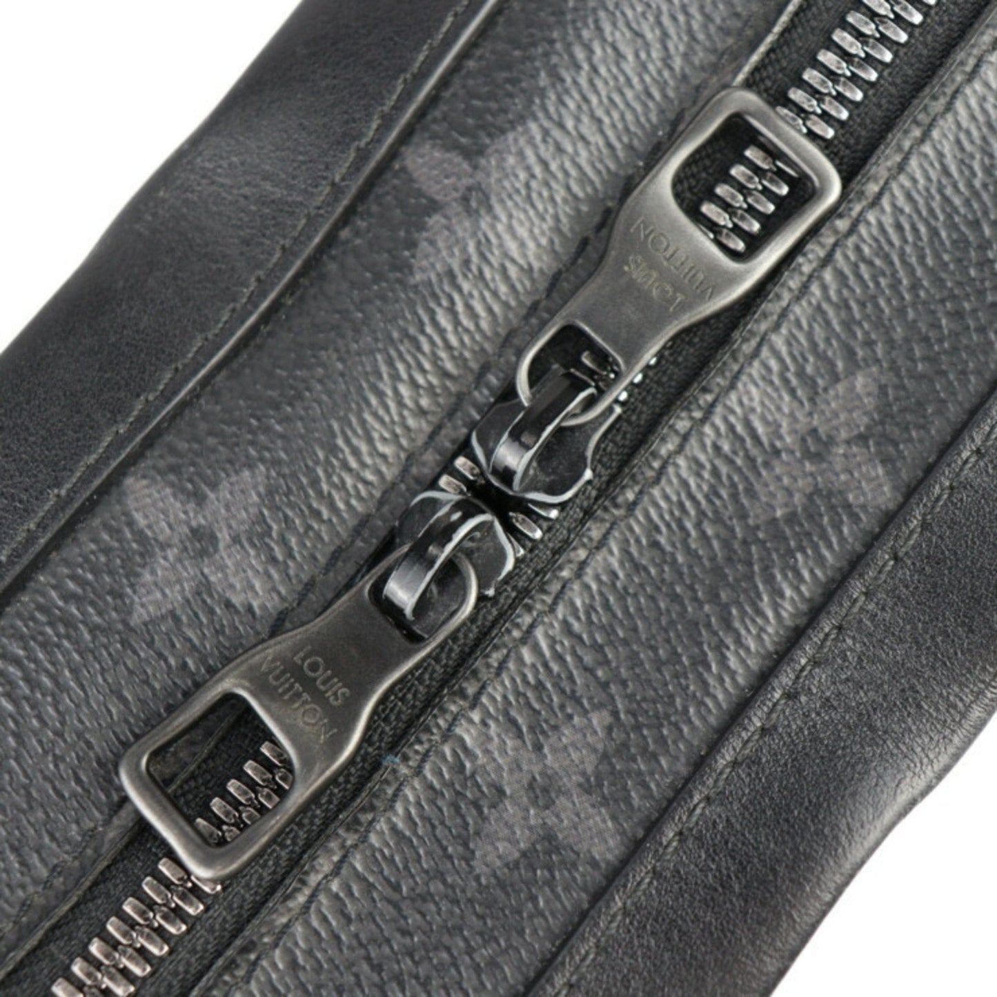 Louis Vuitton Black Monogram Eclipse Leather Clutch Bag Handbag Shoulder Bag