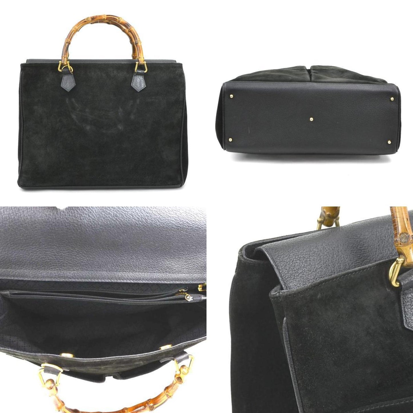 Gucci Black Suede Handbag
