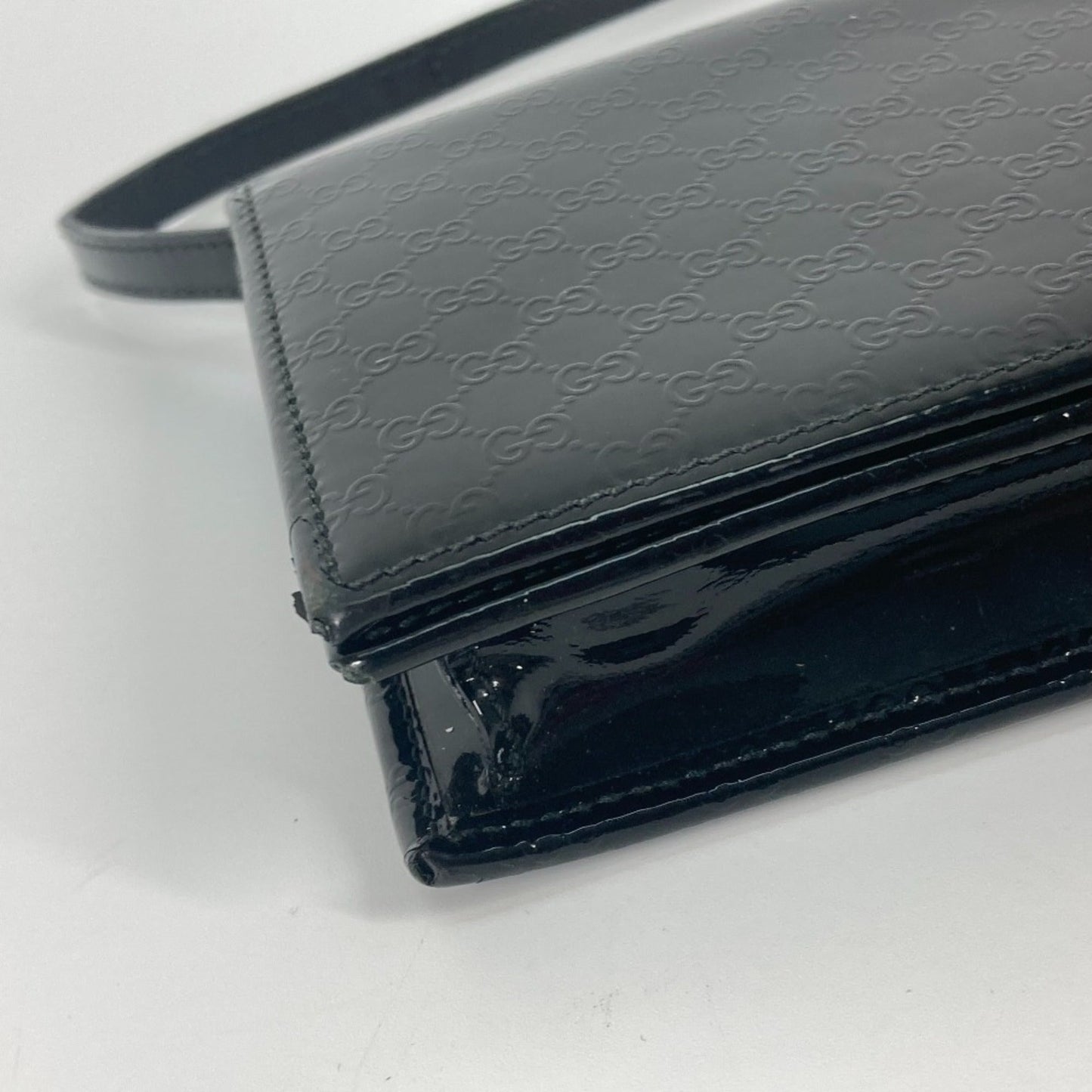 Gucci Black Patent Leather Shoulder Bag