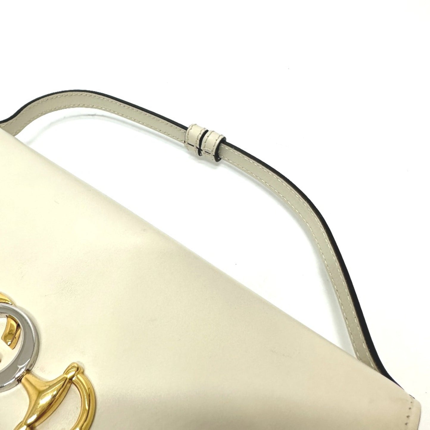 Gucci White Leather Shoulder Bag
