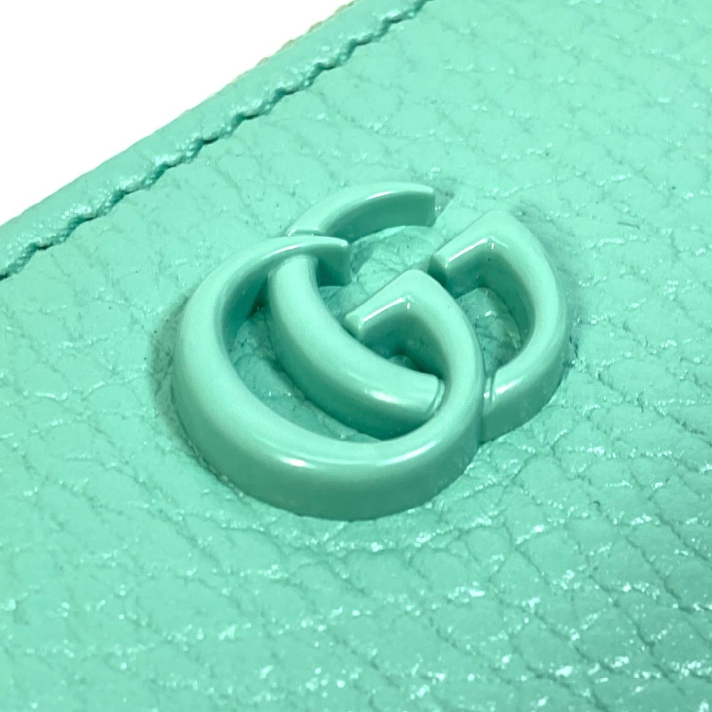 Gucci Green Leather Coin Purse/Coin Case