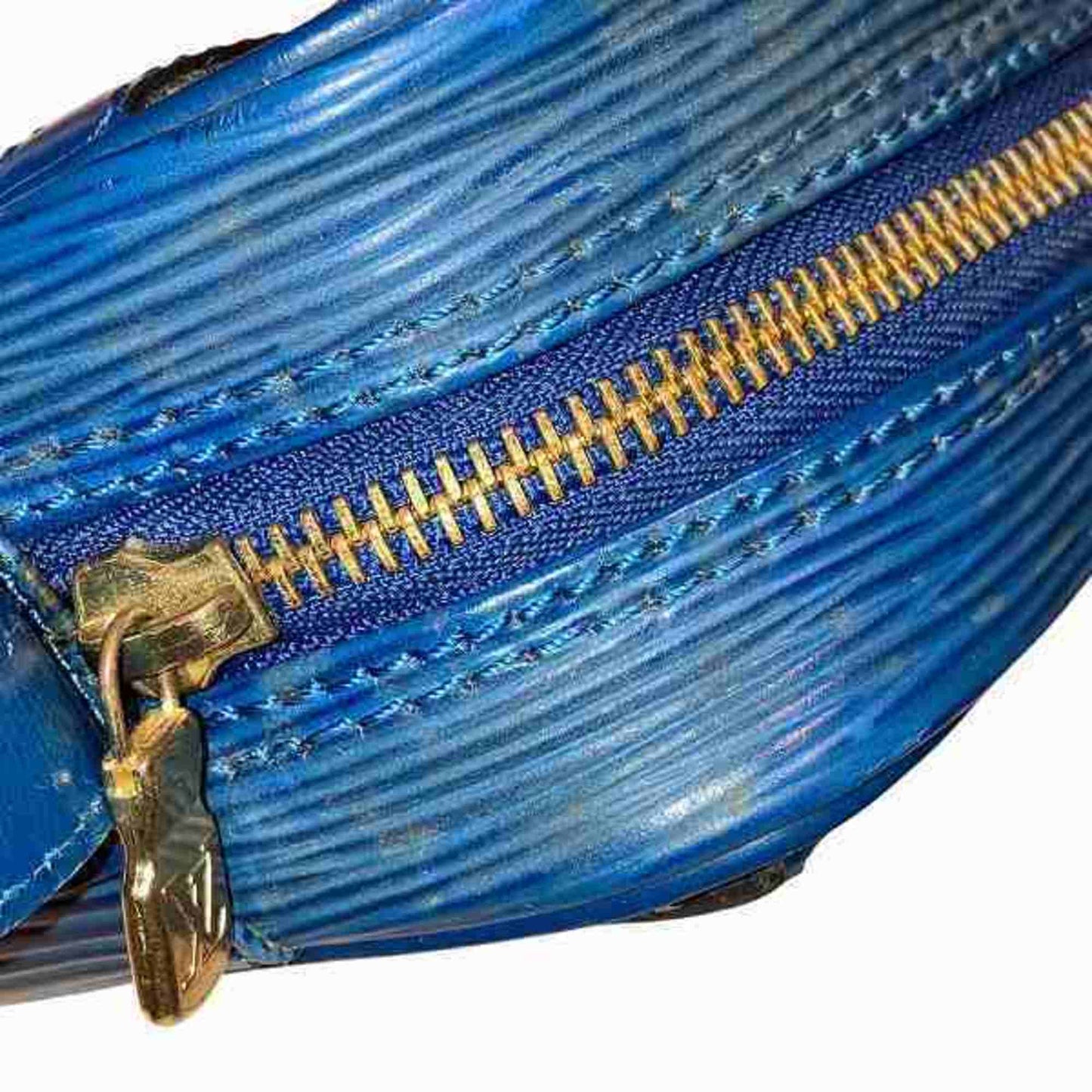 Louis Vuitton Toledo Blue Leather Shoulder Bag