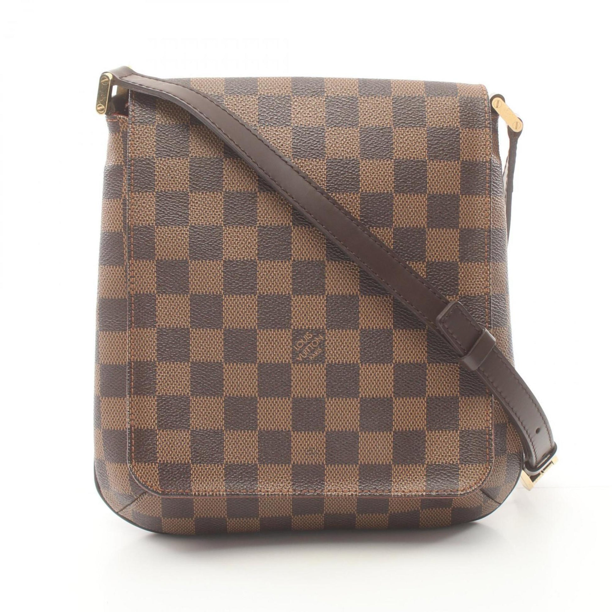 Louis Vuitton Brown Ebene Damier Canvas Leather Shoulder Bag ()