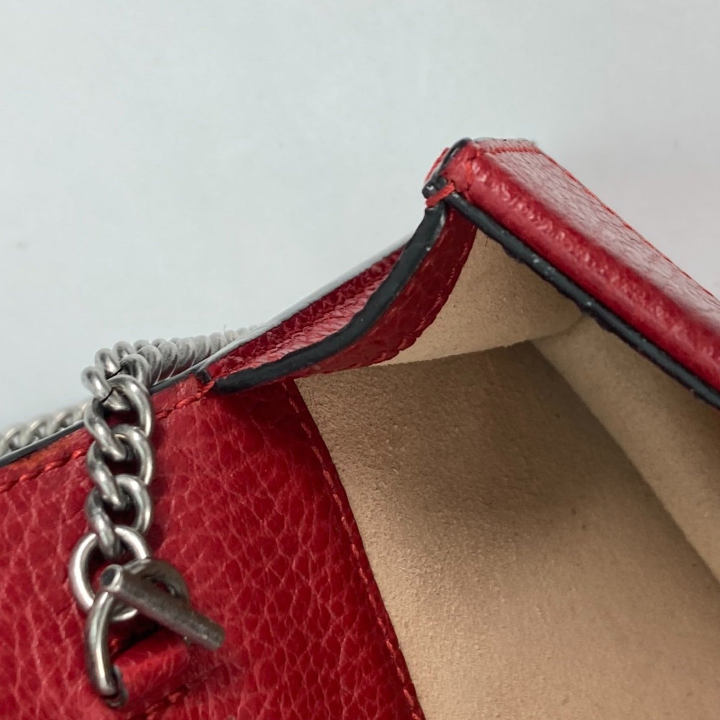 Gucci Red Leather Shoulder Bag