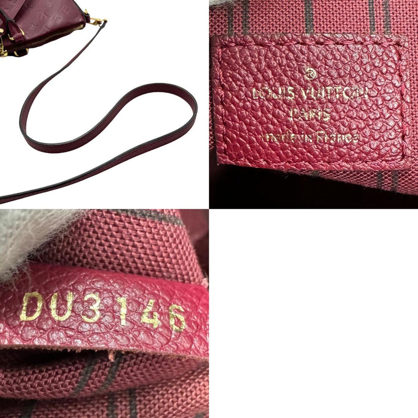 Louis Vuitton Bordeaux Monogram Empreinte Handbag Shoulder Bag
