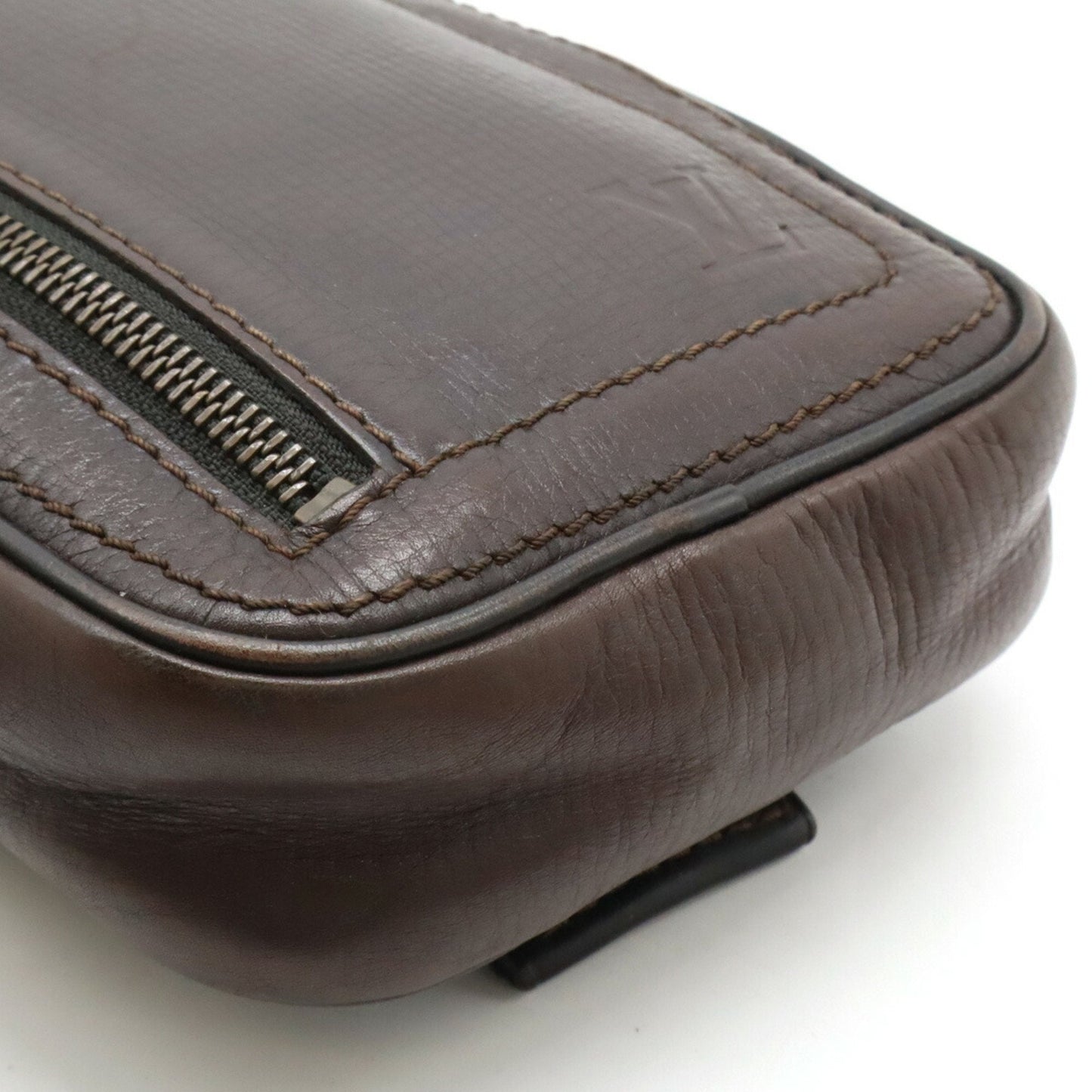 Louis Vuitton Coffee Leather Shoulder Bag Sling Bag