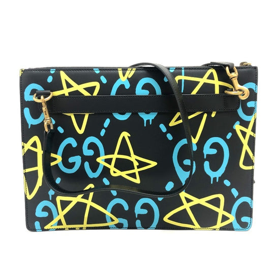 Gucci Black Multi-Color Leather Shoulder Bag ()