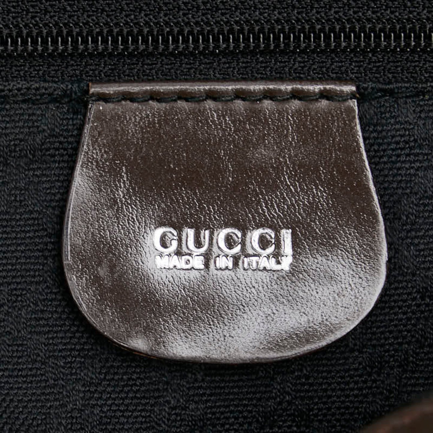 Gucci Brown Khaki Nylon Leather Handbag Shoulder Bag