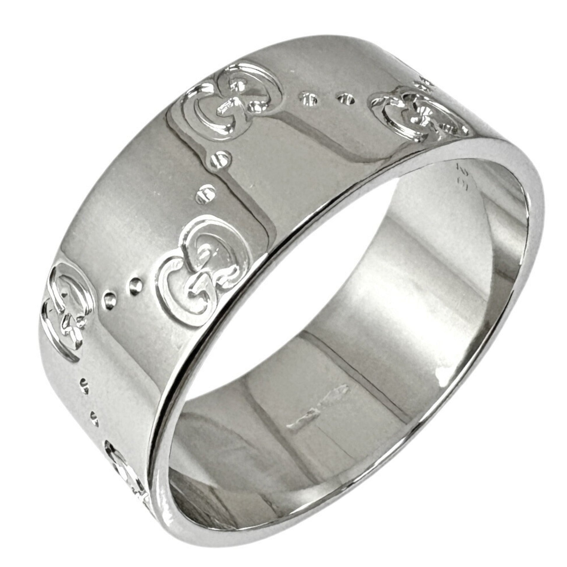 Gucci Icon Silver White Gold (18K) Band Ring ()