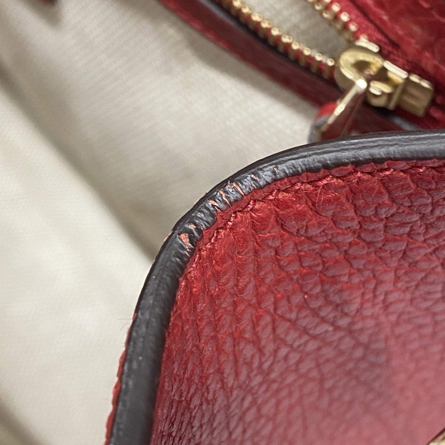 Gucci Pink Red Color Leather Handbag