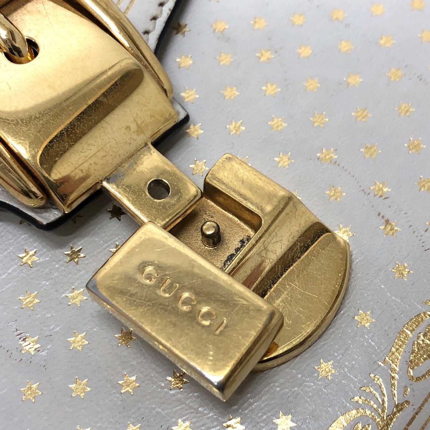 Gucci White Leather Shoulder Bag