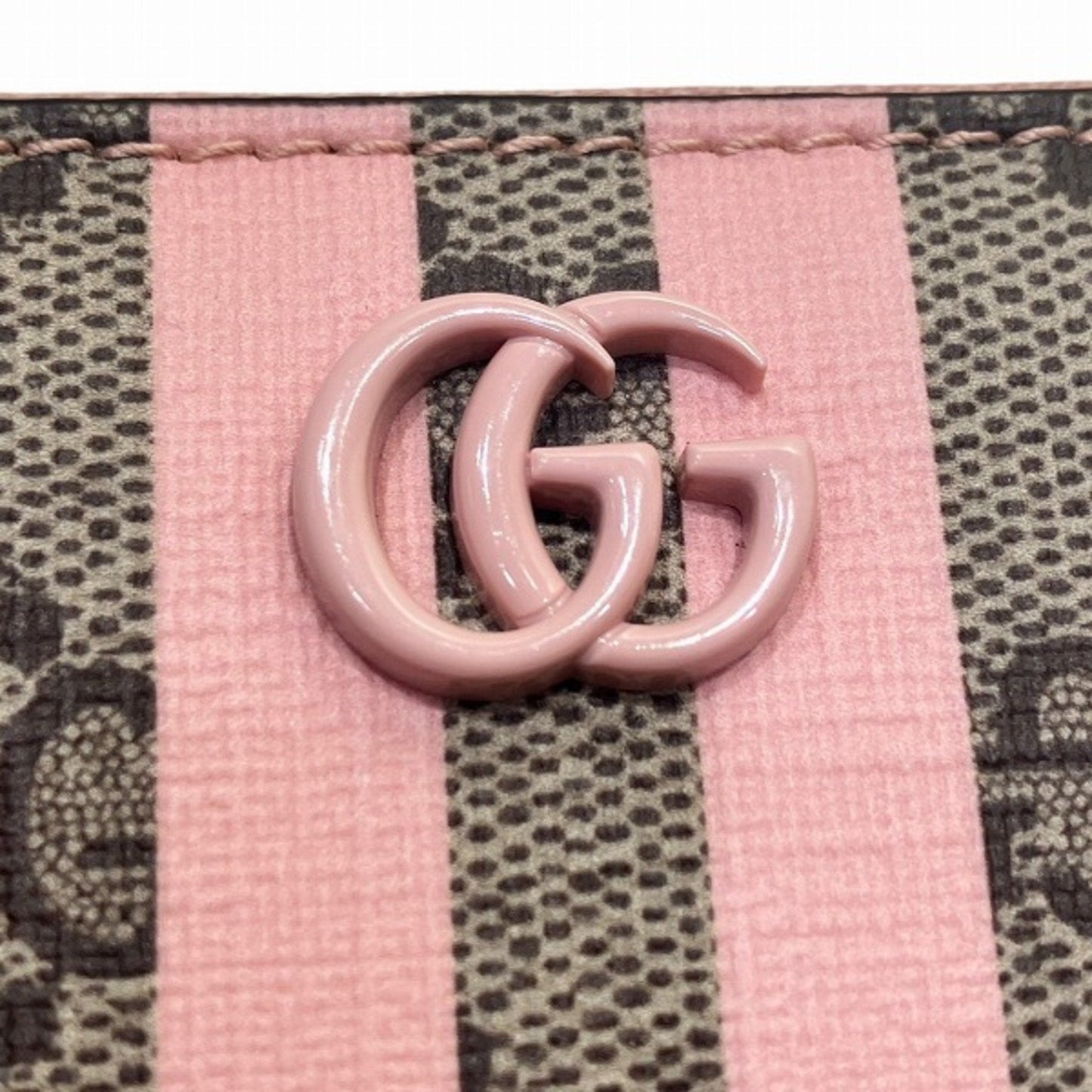 Gucci Beige Pink Pvc Coin Purse/Coin Case