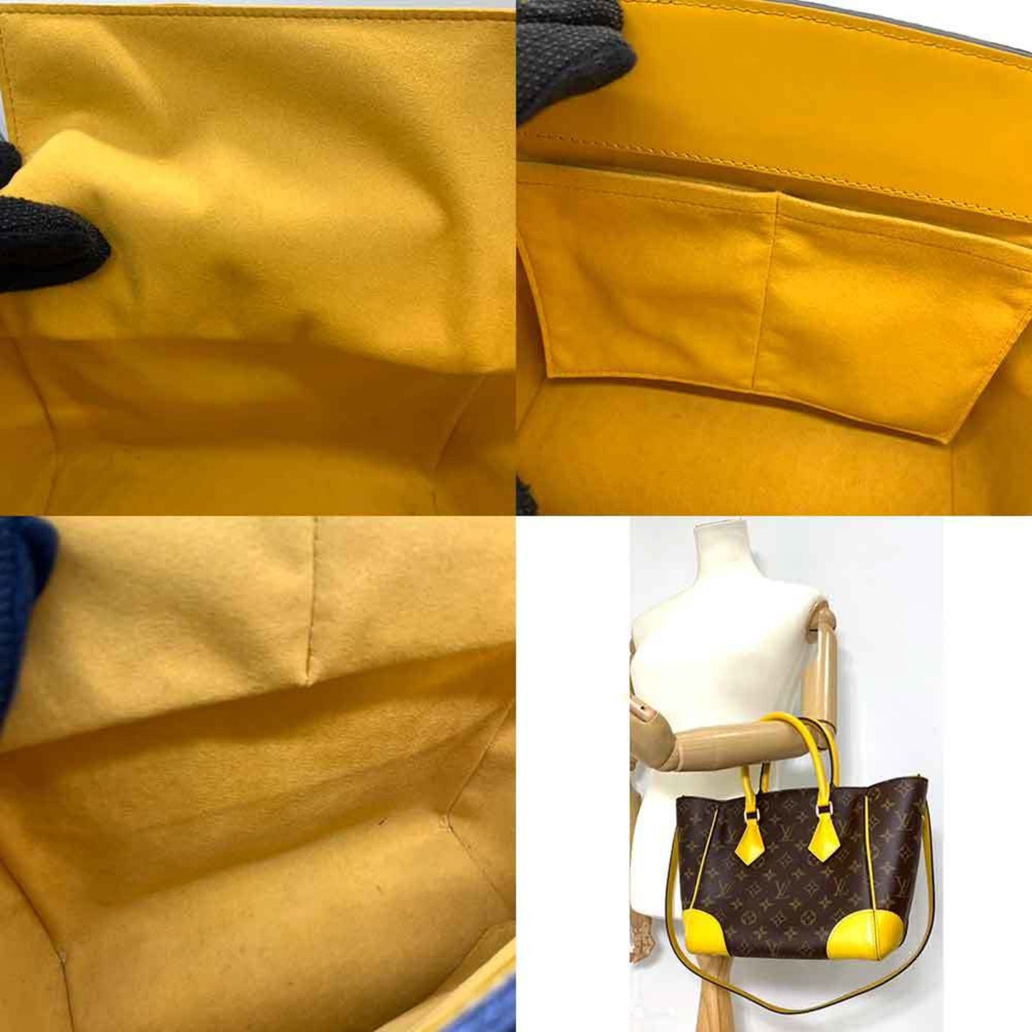 Louis Vuitton Brown Monogram Yellow Monogram Handbag Shoulder Bag