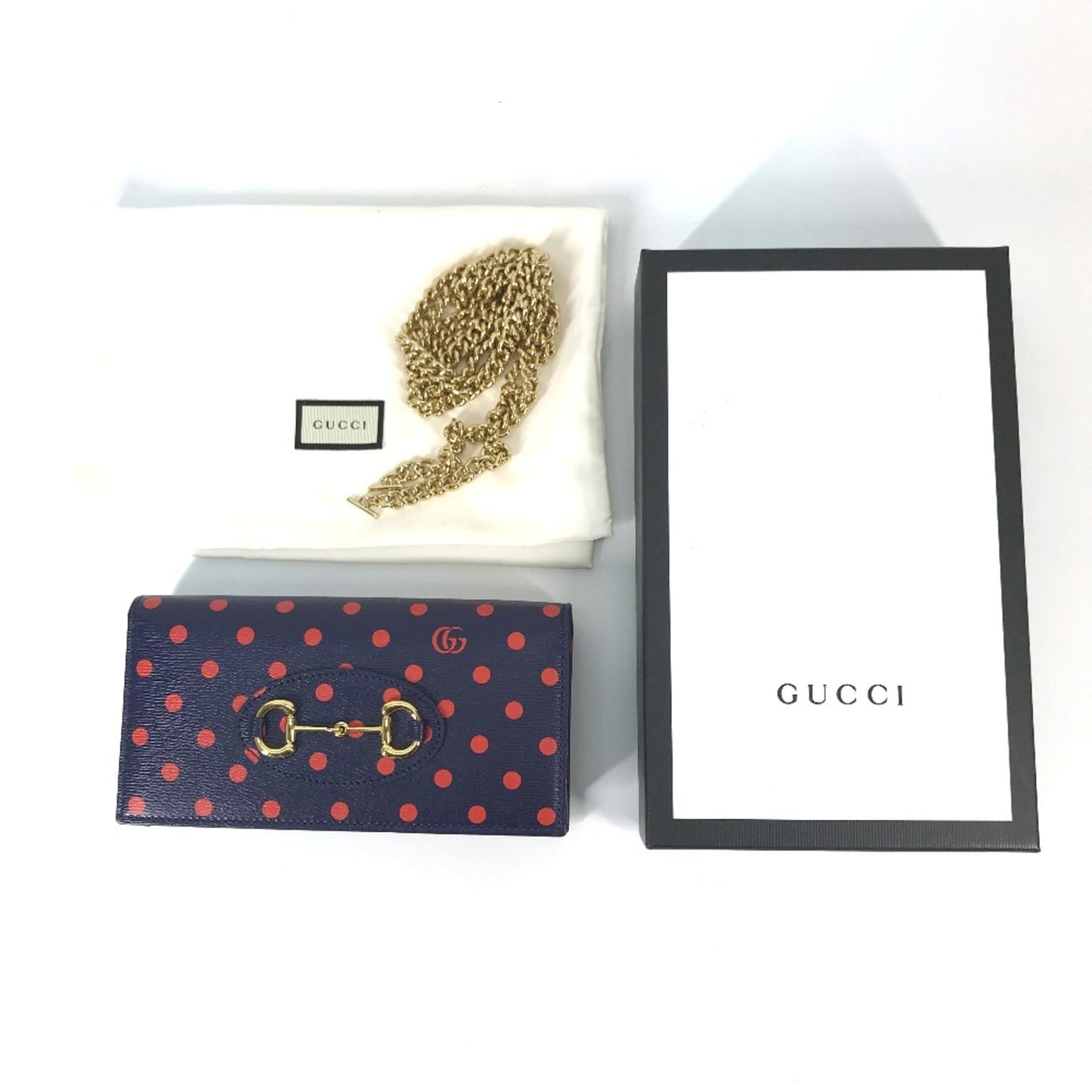 Gucci Navy Leather Long Wallet (Bi-Fold)