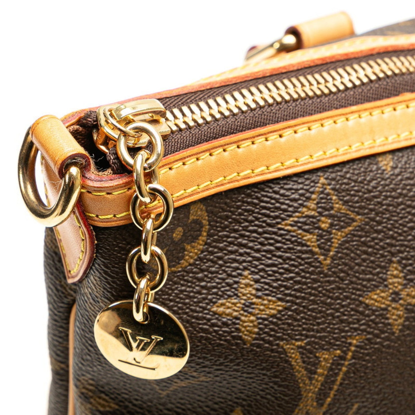 Louis Vuitton Brown Pvc Leather Handbag Shoulder Bag