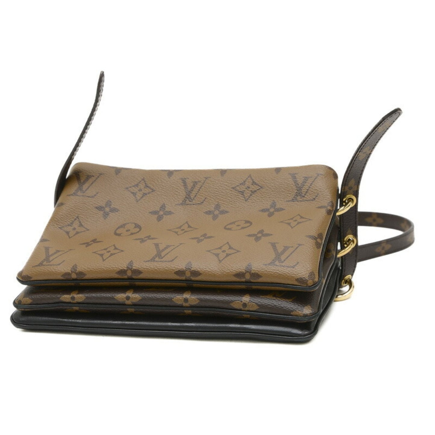 Louis Vuitton Black Monogram Monogram Reverse Leather Pochette Shoulder Bag