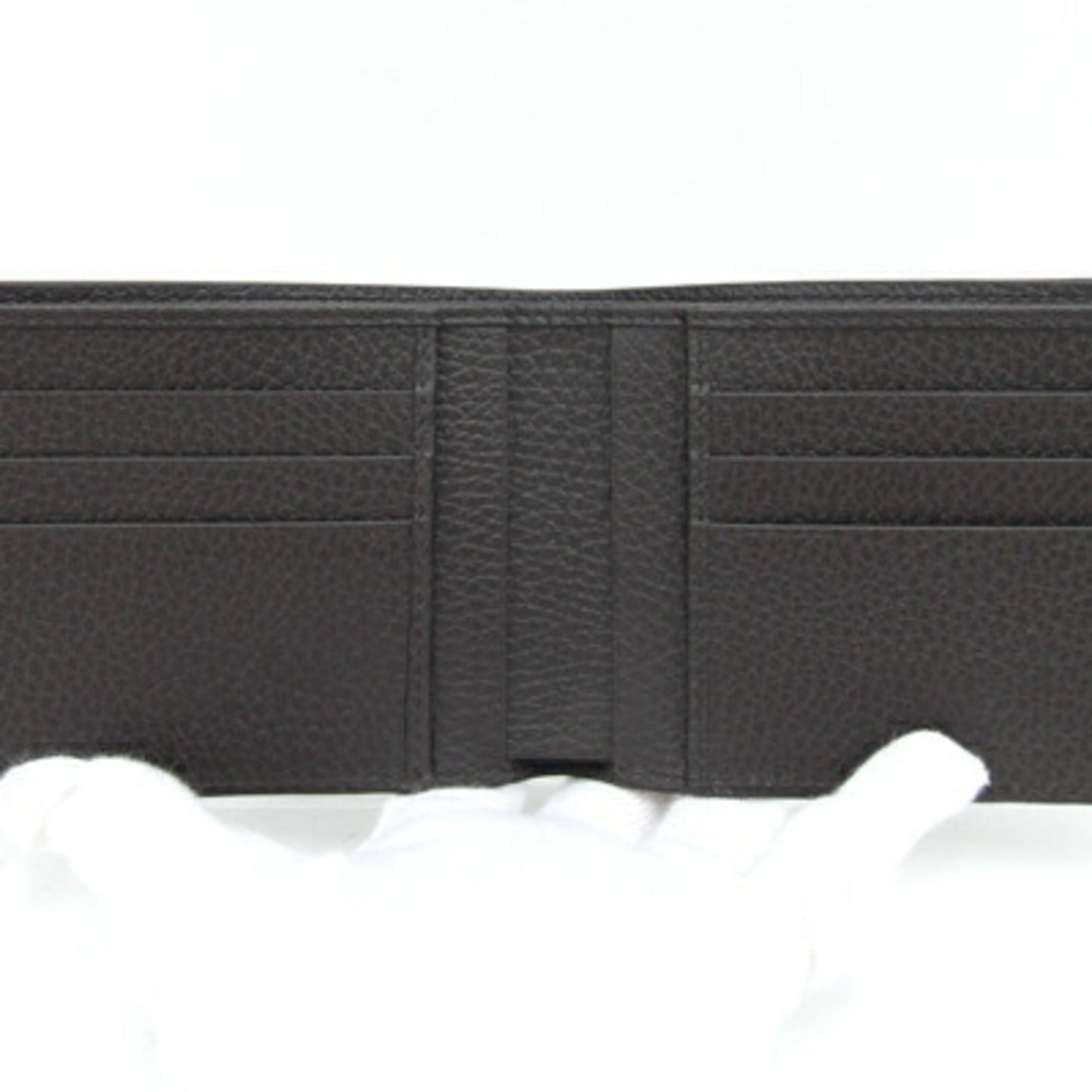 Gucci Dark Brown Leather Bill Wallet (Bi-Fold)