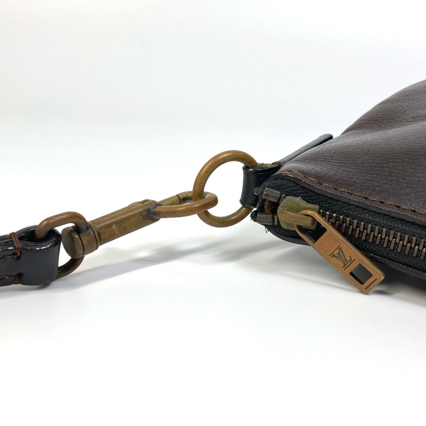 Louis Vuitton Brown Leather Shoulder Bag