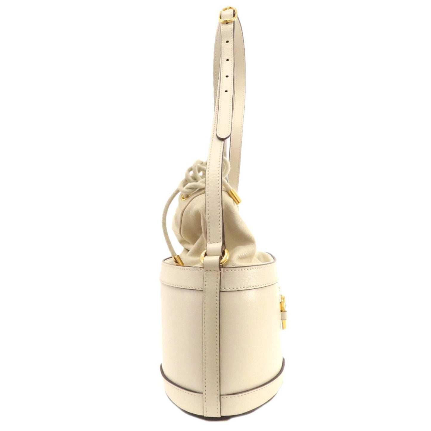 Gucci Horsebit White Leather Tote Bag