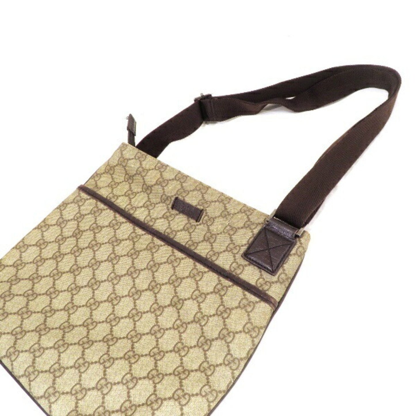 Gucci Brown Pvc Canvas Shoulder Bag