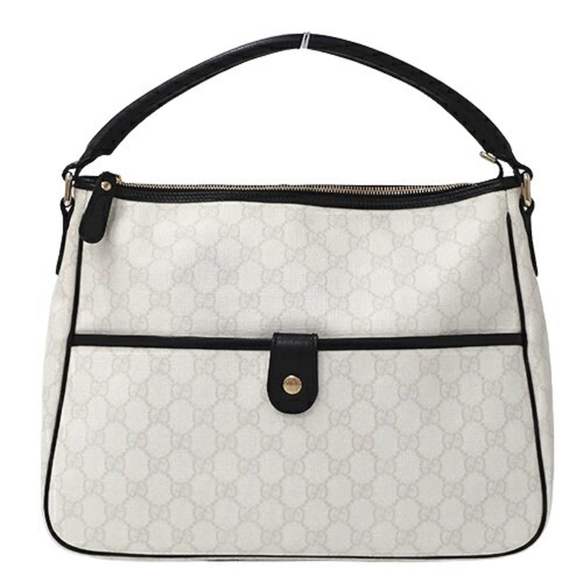 Gucci Black White Gg Supreme Shoulder Bag ()