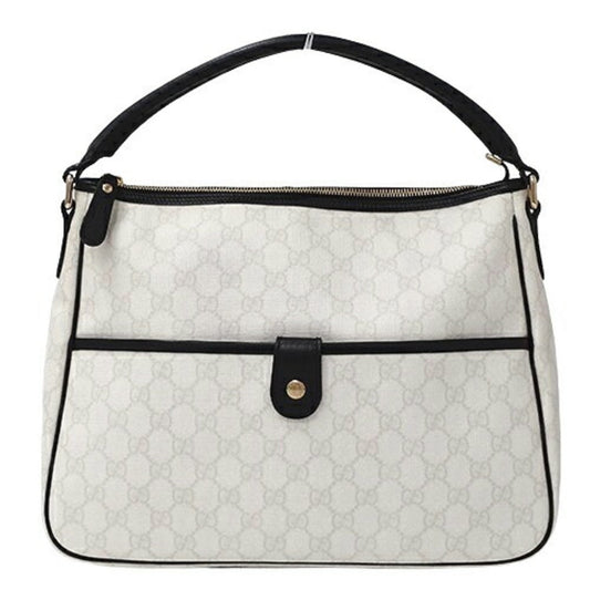 Gucci Black White Gg Supreme Shoulder Bag ()