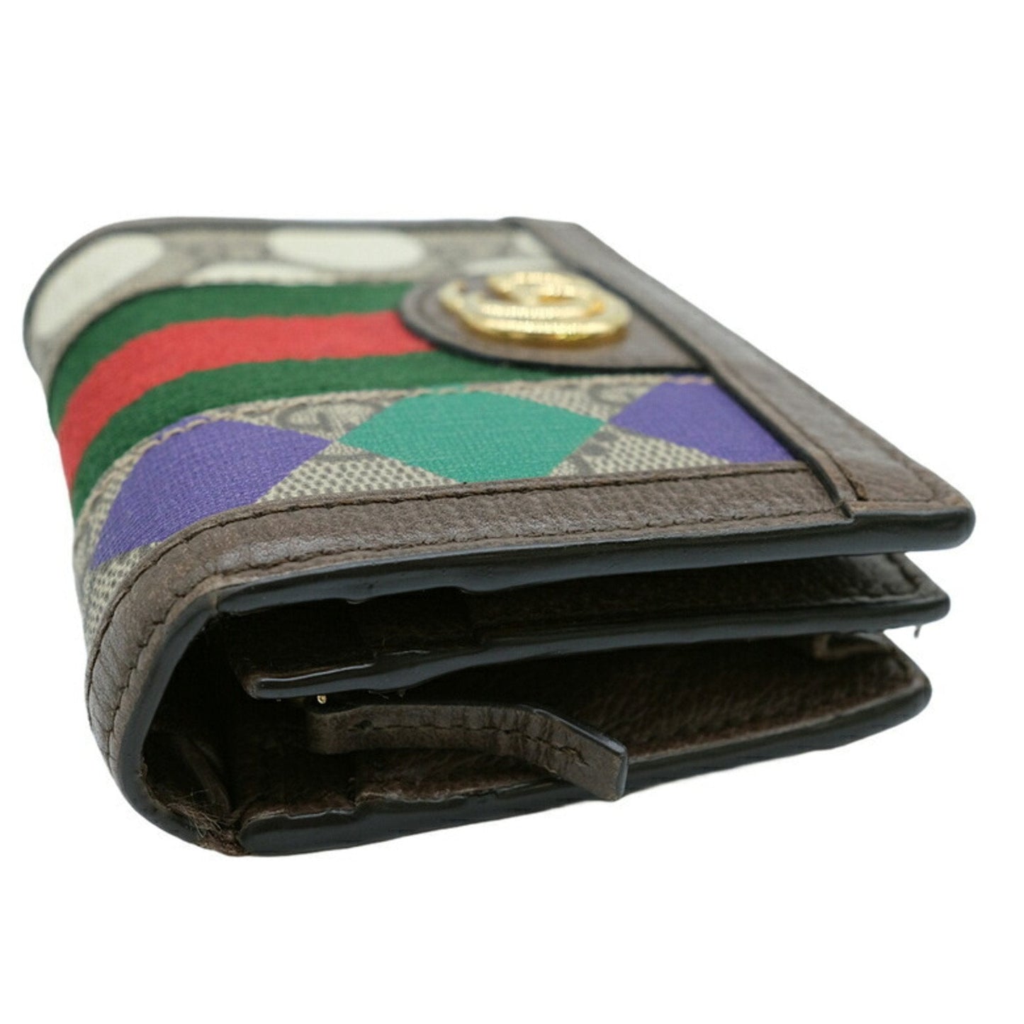 Gucci Beige Brown Multi-Color Gg Supreme Wallet (Bi-Fold)