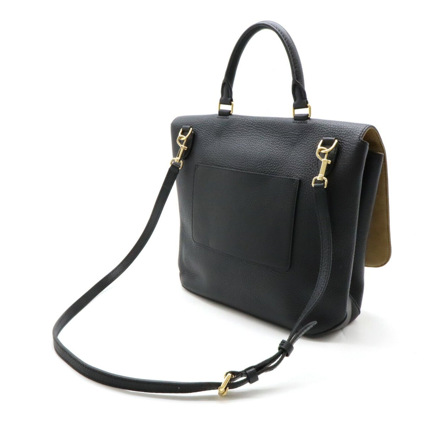 Louis Vuitton Noir Leather Handbag Shoulder Bag