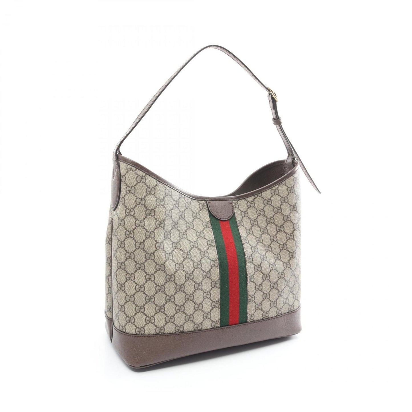 Gucci Beige Brown Multi-Color Gg Supreme Leather Shoulder Bag