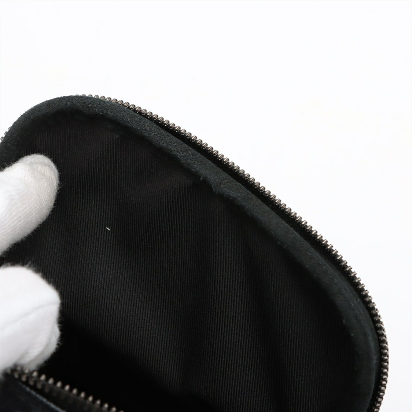 Louis Vuitton Black Leather Coated Canvas Shoulder Bag