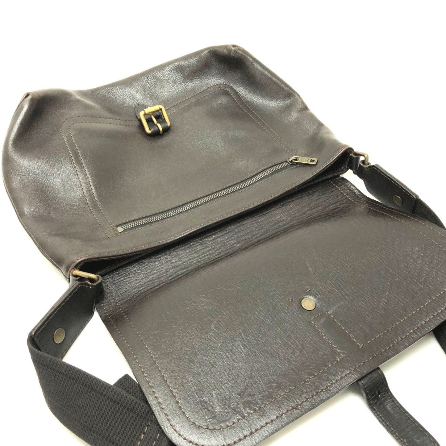 Louis Vuitton Brown Leather Shoulder Bag