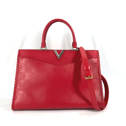 Louis Vuitton Red Leather Shoulder Bag ()