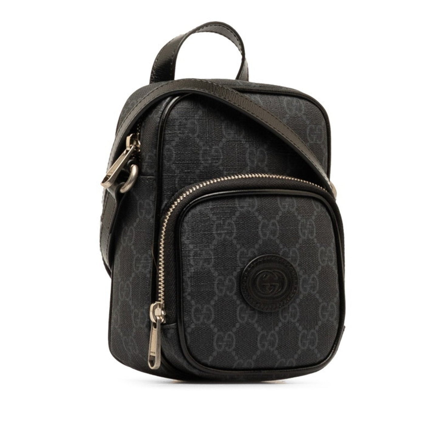 Gucci Black Pvc Leather Shoulder Bag