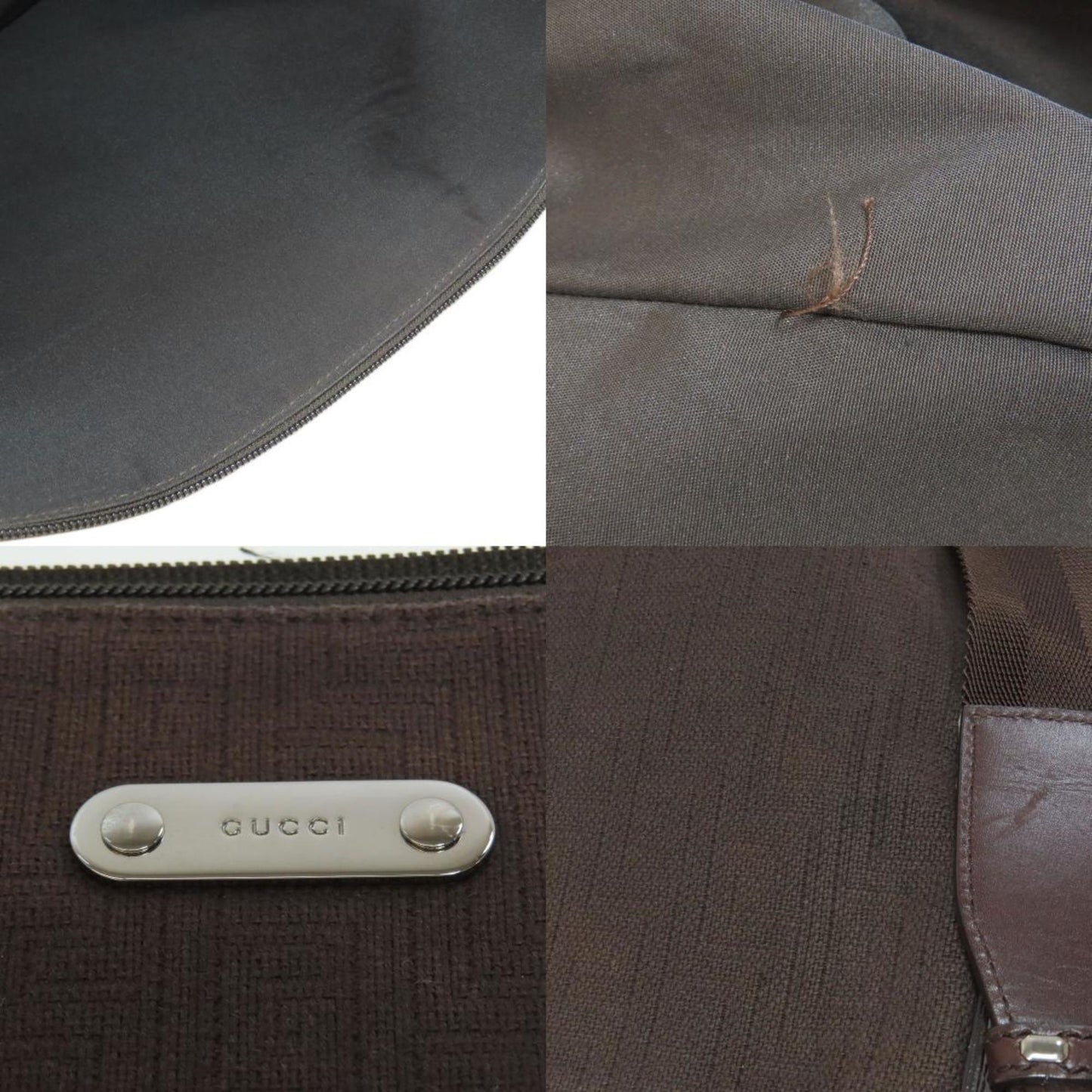 Gucci Brown Canvas Shoulder Bag