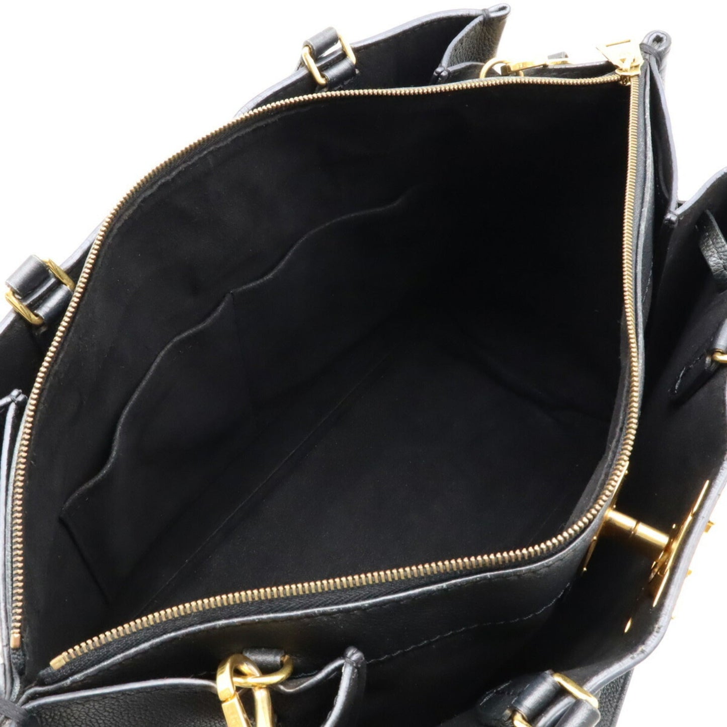 Louis Vuitton Black Noir Leather Handbag Shoulder Bag